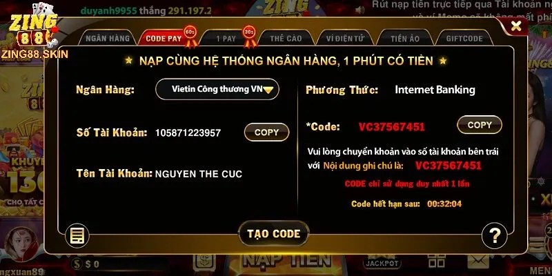 Hướng dẫn nạp tiền Zing88 chi tiết, nhanh chóng cho tân thủ - kovagu.live - kovagu
